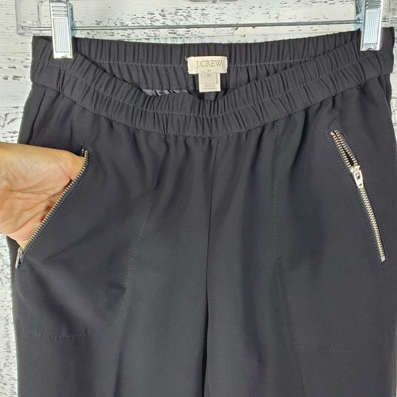 J. Crew Factory Outlet Black Jogger Zip Pockets Casual Travel Pants Size 00 - Picture 7 of 8